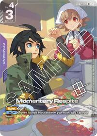 Momentary Respite (Store Tournament Winner Pack 02) - Gundam Promotional Cards - R+ - GD02-112