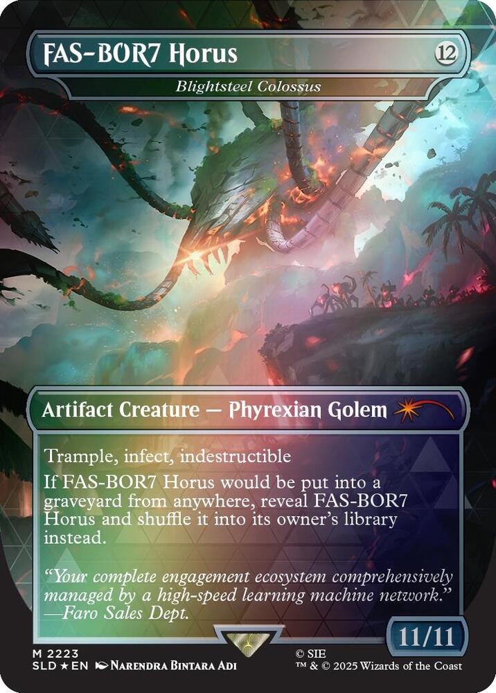 FAS-BOR7 Horus - Blightsteel Colossus (Rainbow Foil) - Secret Lair Drop Series - M - 2223