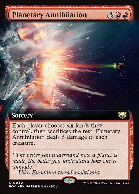 Planetary Annihilation (Extended Art) - Commander: Edge of Eternities - R - 32