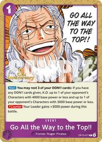 Go All the Way to the Top!! - Carrying On His Will: 3rd Anniversary Tournament Cards - C - OP13-077