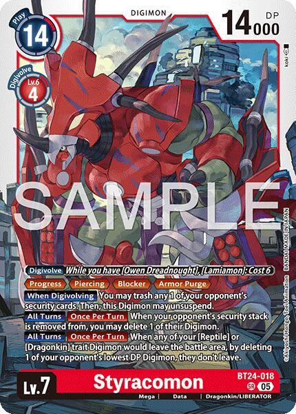 Styracomon - Time Stranger - Super Rare - BT24-018 SR