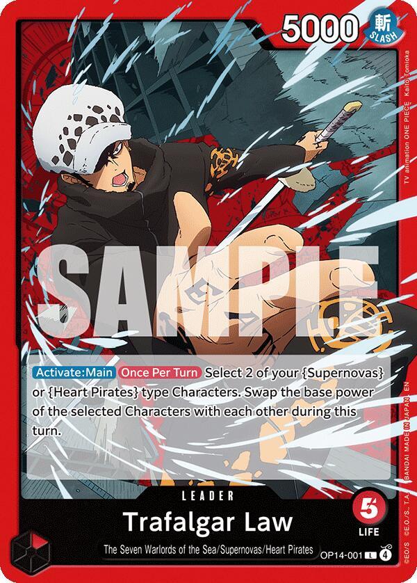 Trafalgar Law - OP14-001 - The Azure Sea's Seven - L - OP14-001