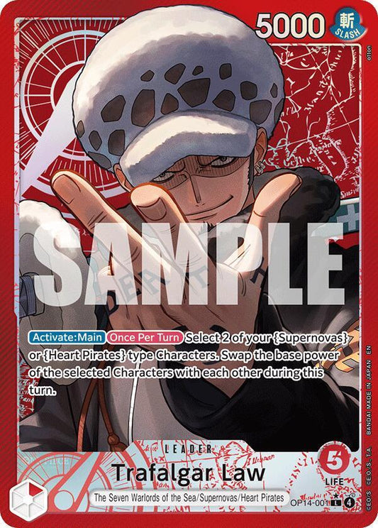 Trafalgar Law - OP14-001 (Alternate Art) - The Azure Sea's Seven - L - OP14-001