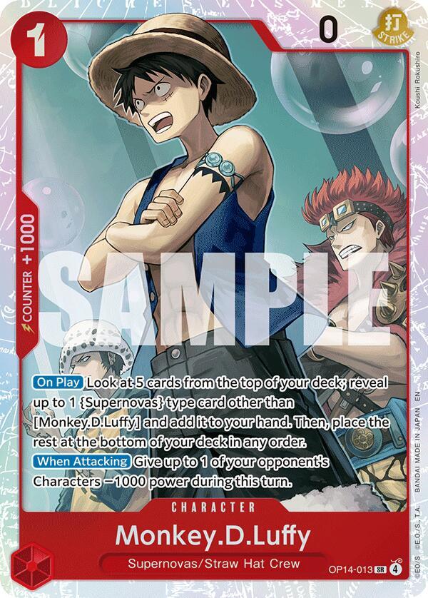 Monkey.D.Luffy - OP14-013 - The Azure Sea's Seven - SR - OP14-013