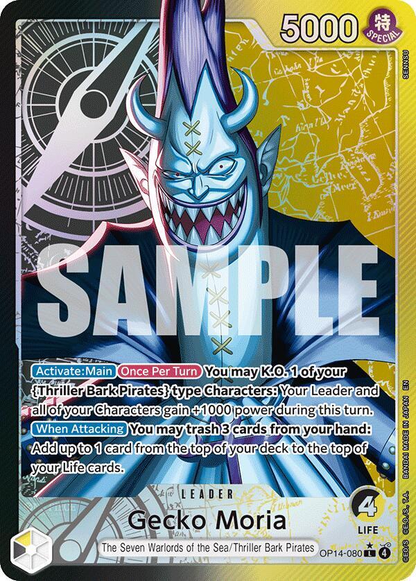 Gecko Moria - OP14-080 (Alternate Art) - The Azure Sea's Seven - L - OP14-080