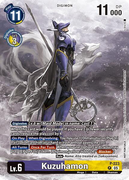 Kuzuhamon (Time Stranger Box Topper) - Digimon Promotion Cards - Promo - P-223 P