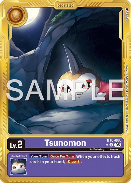 Tsunomon (Gold Border) - Advanced Booster Digimon Generation - Uncommon - BT6-006 U