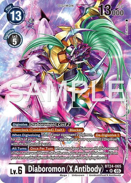 Diaboromon (X Antibody) (Alternate Art) - Time Stranger - Super Rare - BT24-065 SR
