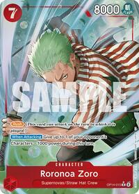 Roronoa Zoro - OP14-015 (Alternate Art) - The Azure Sea's Seven - R - OP14-015