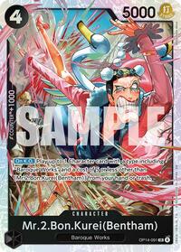 Mr.2.Bon.Kurei (Bentham) - The Azure Sea's Seven - SR - OP14-091