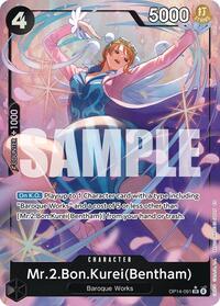 Mr.2.Bon.Kurei (Bentham) (Alternate Art) - The Azure Sea's Seven - SR - OP14-091