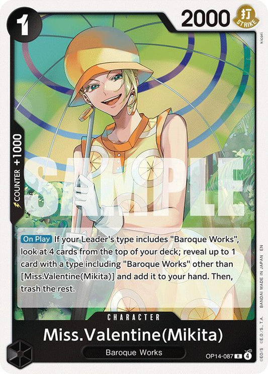 Miss.Valentine(Mikita) - The Azure Sea's Seven - R - OP14-087