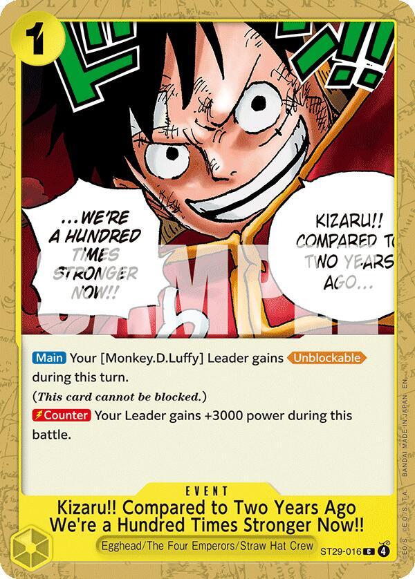 Kizaru!! Compared to Two Years Ago We're a Hundred Times Stronger Now!! - Starter Deck 29: Egghead - C - ST29-016