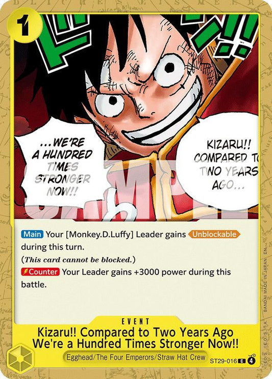 Kizaru!! Compared to Two Years Ago We're a Hundred Times Stronger Now!! - Starter Deck 29: Egghead - C - ST29-016
