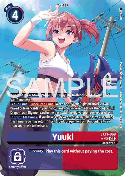 Yuuki (Alternate Art) - Dawn of Liberator - Super Rare - EX11-069 SR
