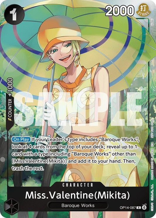 Miss.Valentine(Mikita) (Dash Pack) - The Azure Sea's Seven - R - OP14-087