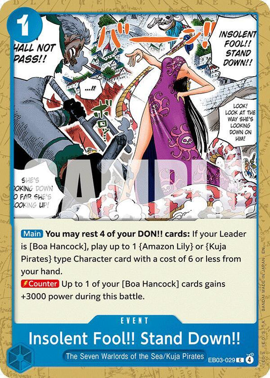 Insolent Fool!! Stand Down!! - Extra Booster: One Piece Heroines Edition - C - EB03-029