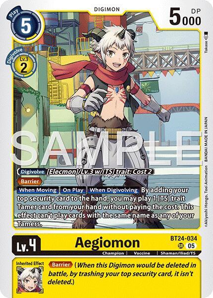 Aegiomon - Time Stranger - Super Rare - BT24-034 SR