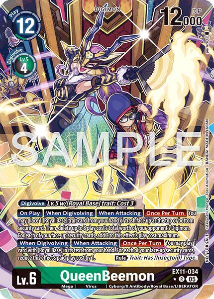 QueenBeemon (Box Topper) - Dawn of Liberator - Rare - EX11-034 R