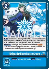 Unique Emblem: Frozen Crown (Dawn of Liberator Box Topper) - Digimon Promotion Cards - Promo - P-228 P