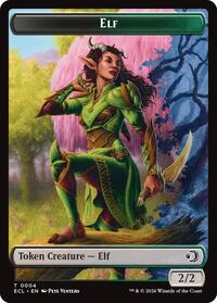 Elf // Treasure Double-Sided Token - Lorwyn Eclipsed - T - 4 // 10