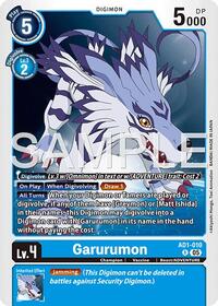 Garurumon - Advanced Booster Digimon Generation - Rare - AD1-010 R