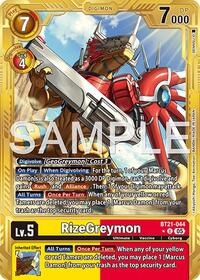 RizeGreymon - BT21-044 (Gold Border) - Advanced Booster Digimon Generation - Uncommon - BT21-044 U
