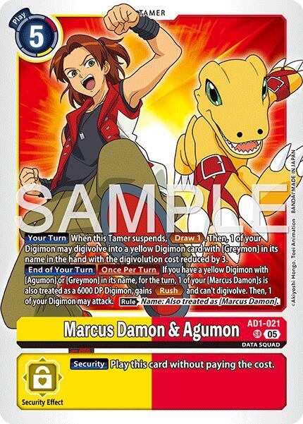 Marcus Damon & Agumon - Advanced Booster Digimon Generation - Super Rare - AD1-021 SR