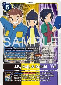 J.P., Koji, & Koichi - Advanced Booster Digimon Generation - Rare - AD1-023 R