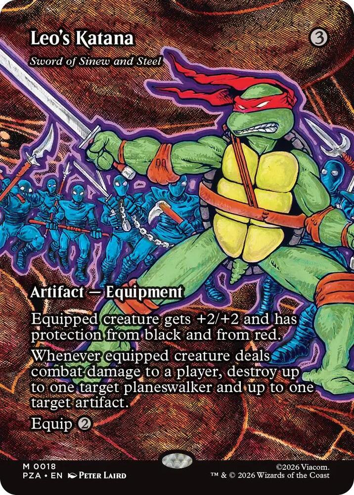 Leo's Katana - Sword of Sinew and Steel (Borderless) - Teenage Mutant Ninja Turtles Source Material - M - 18