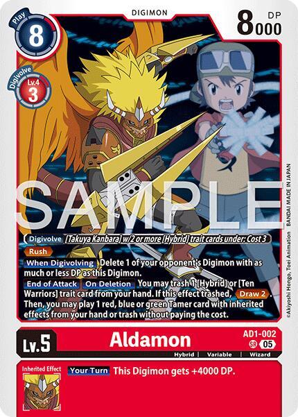 Aldamon - Advanced Booster Digimon Generation - Super Rare - AD1-002 SR