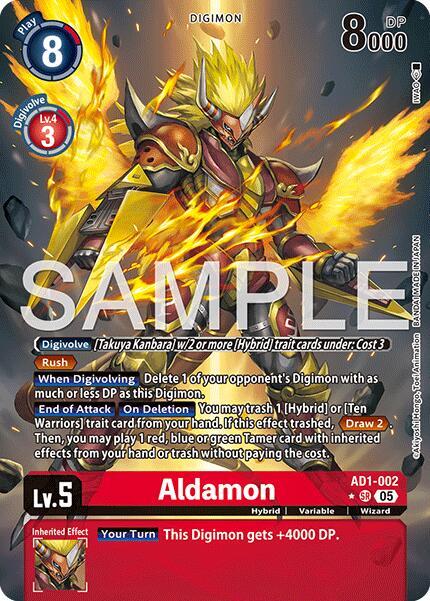 Aldamon (Alternate Art) - Advanced Booster Digimon Generation - Super Rare - AD1-002 SR