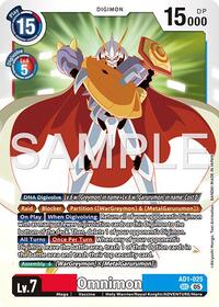 Omnimon - AD1-025 - Advanced Booster Digimon Generation - Secret Rare - AD1-025 SEC