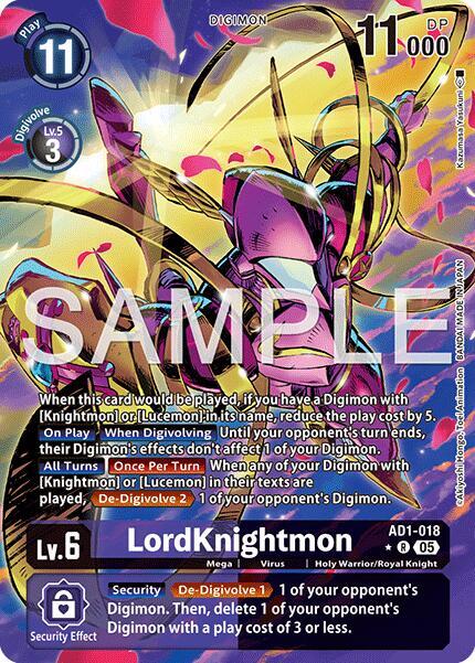 LordKnightmon - AD1-018 (Alternate Art) - Advanced Booster Digimon Generation - Rare - AD1-018 R
