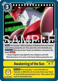 Awakening of the Sun (Reprint) - Advanced Booster Digimon Generation - Uncommon - BT17-099 U