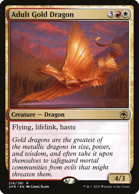 Adult Gold Dragon - Adventures in the Forgotten Realms - R - 216