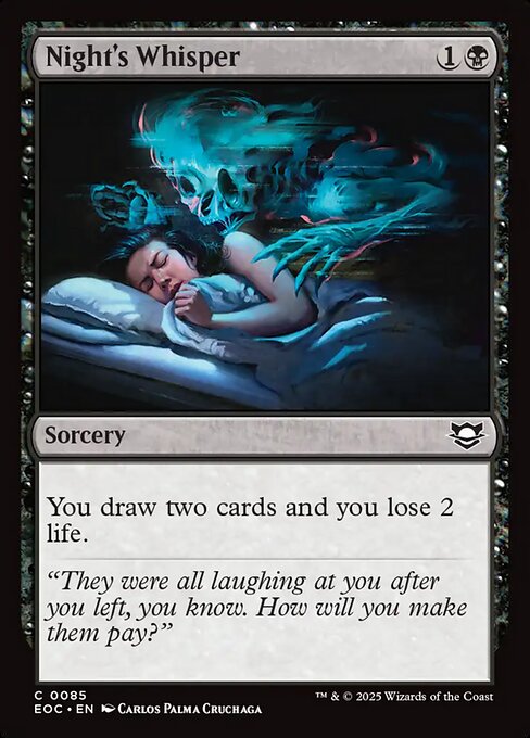 Night's Whisper - Commander: Edge of Eternities - C - 85