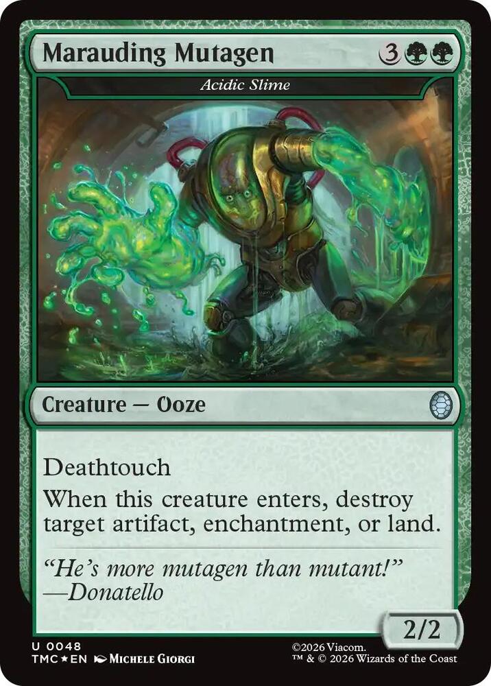 Marauding Mutagen - Acidic Slime (Surge Foil) - Commander: Teenage Mutant Ninja Turtles - U - 48