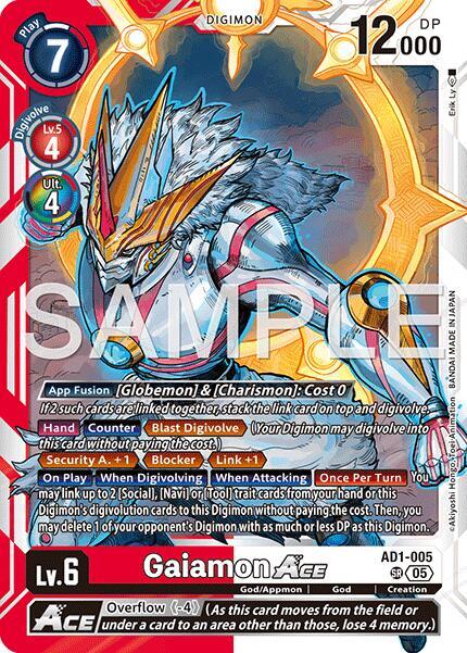 Gaiamon ACE - Advanced Booster Digimon Generation - Super Rare - AD1-005 SR