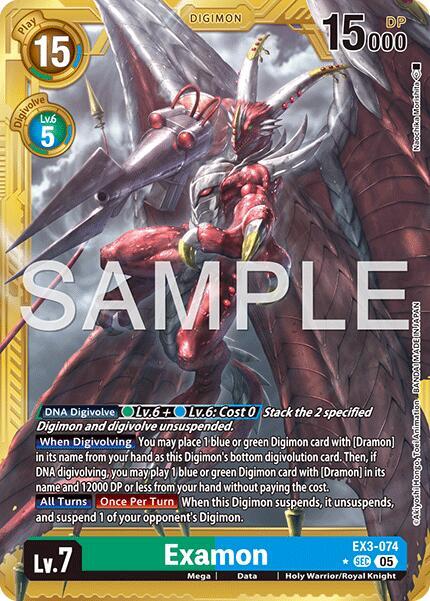 Examon (Gold Border) - Advanced Booster Digimon Generation - Secret Rare - EX3-074 SEC