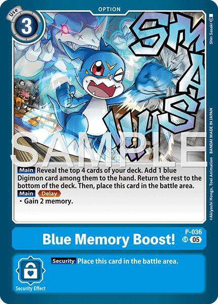 Blue Memory Boost! (Reprint) - Advanced Booster Digimon Generation - Super Rare - P-036 SR