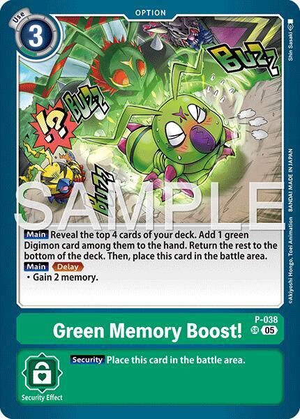 Green Memory Boost! (Reprint) - Advanced Booster Digimon Generation - Super Rare - P-038 SR