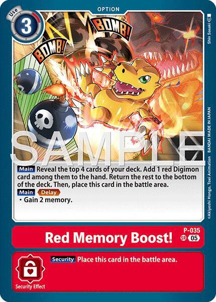 Red Memory Boost! (Reprint) - Advanced Booster Digimon Generation - Super Rare - P-035 SR