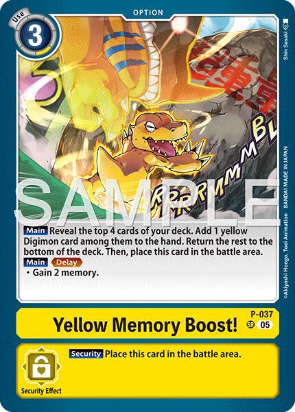 Yellow Memory Boost! (Reprint) - Advanced Booster Digimon Generation - Super Rare - P-037 SR