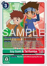Izzy Izumi & Tai Kamiya - Advanced Booster Digimon Generation - Rare - AD1-022