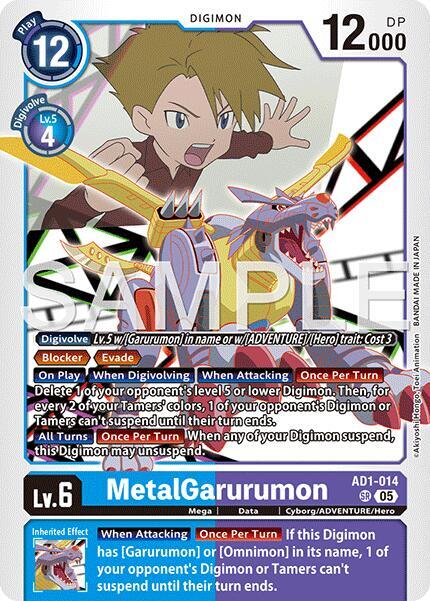 MetalGarurumon - Advanced Booster Digimon Generation - Super Rare - AD1-014 SR