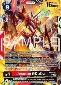 Jesmon GX ACE (Reprint) - Advanced Booster Digimon Generation - Super Rare - BT20-021 SR