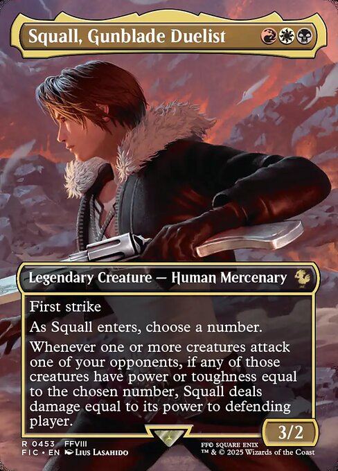 Squall, Gunblade Duelist (Borderless) - Commander: FINAL FANTASY - R - 453