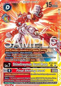 ShineGreymon: Burst Mode // Final Shining Burst - Dual Revolution - Secret Rare - BT25-104 SEC