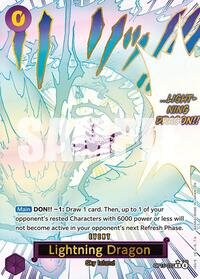 Lightning Dragon (Alternate Art) - Adventure on Kami's Island - R - OP15-077